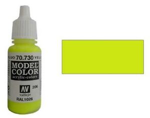 Vallejo Model Color Paints Fluorescent Yellow 70.730 – M&C Model Painting